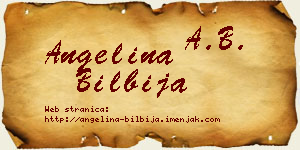 Angelina Bilbija vizit kartica